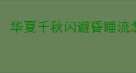 华夏千秋闪避昏睡流怎么玩,华夏千秋闪避昏睡流搭配推荐