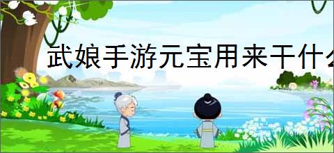 武娘手游元宝用来干什么,武娘元宝使用攻略