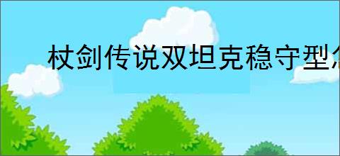 杖剑传说双坦克稳守型怎么搭配,杖剑传说双坦克稳守型玩法思路