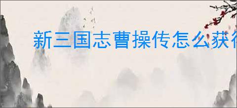 新三国志曹操传怎么获得无双星蕴石,新三国志曹操传无双星蕴石获取途径