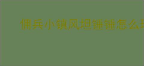佣兵小镇风坦锤锤怎么玩,佣兵小镇锤锤搭配攻略